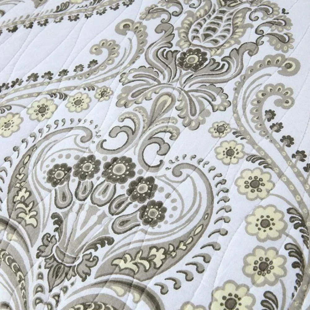 روتختی دو نفره طرح دار پنبه ای لحاف تکه دوزی شده ست روتختی و بالش، BC-230X250CM، Eb-king 230X250cm