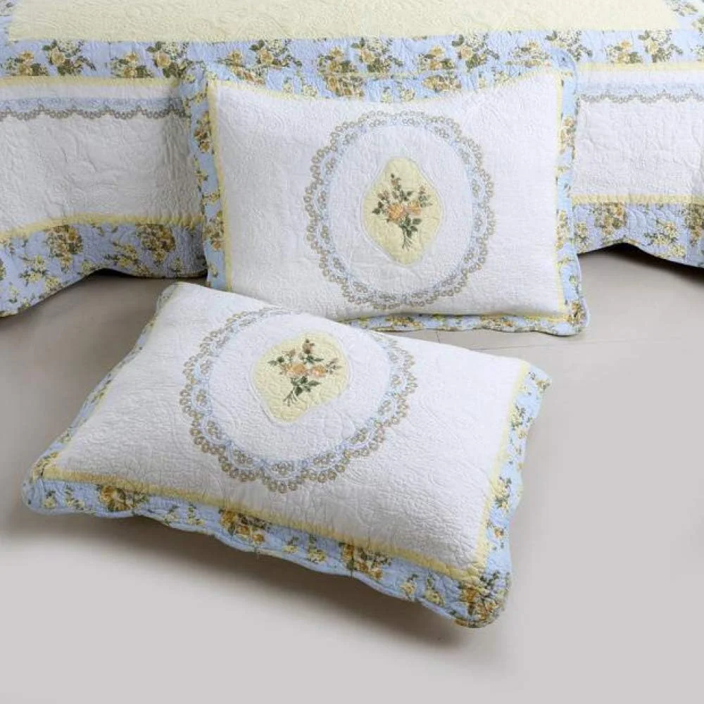 روتختی دو نفره طرح دار، ست روتختی لحاف تکه دوزی پنبه ای، لحاف و بالش، KB-230X250CM, Cb-king 230X250cm