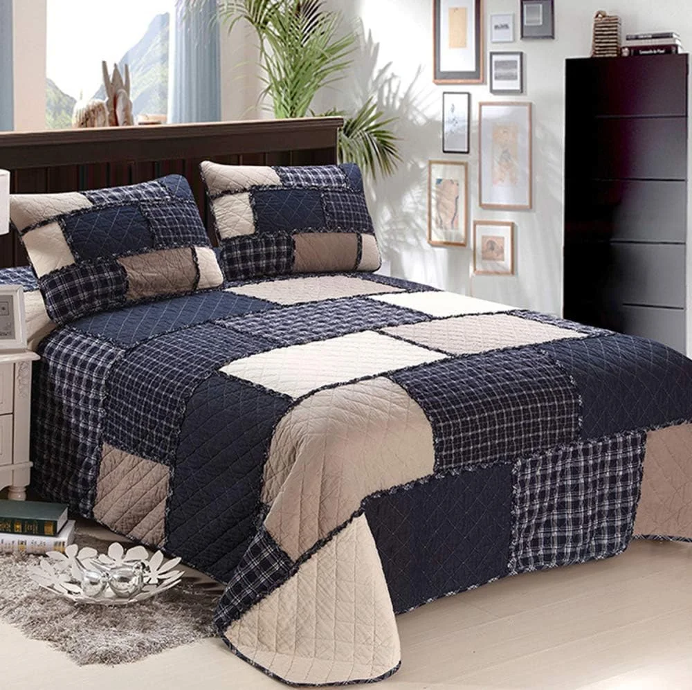 روتختی دونفره، روتختی لحافی کینگ پنبه ای تکه دوزی شده، ست روتختی و روبالشتی، Patchwork2,Patchwork26- روتختی دونفره، روتختی لحافی کینگ پنبه ای تکه دوزی شده، ست روتختی و روبالشتی، Patchwork2,Patchwork26-