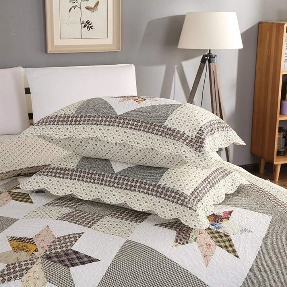 Bedspreads Double Size, Quilted Bedspread King Cotton Patchwork Quilts Bedding Throws Set Comforter And Pillow Shams,Patchwork2,Patchwork25-