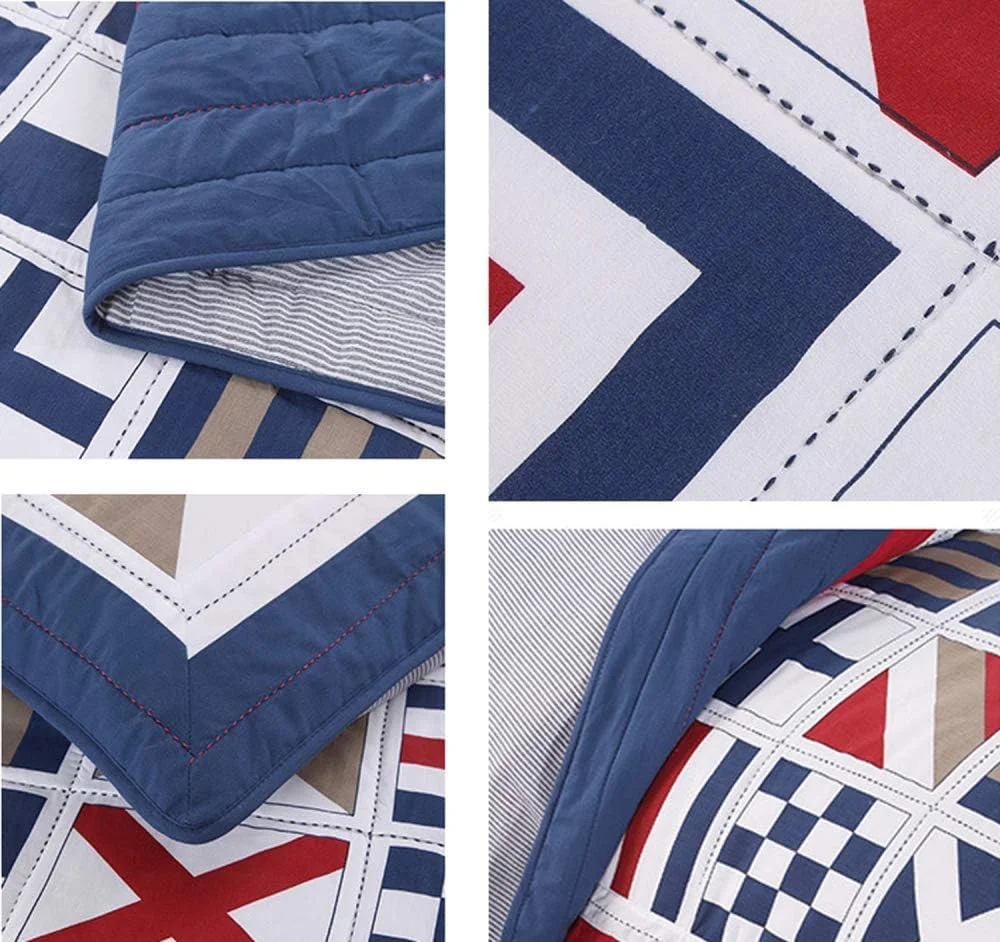 روتختی دونفره طرح تکه دوزی پنبه ای، ست روتختی و روبالشتی