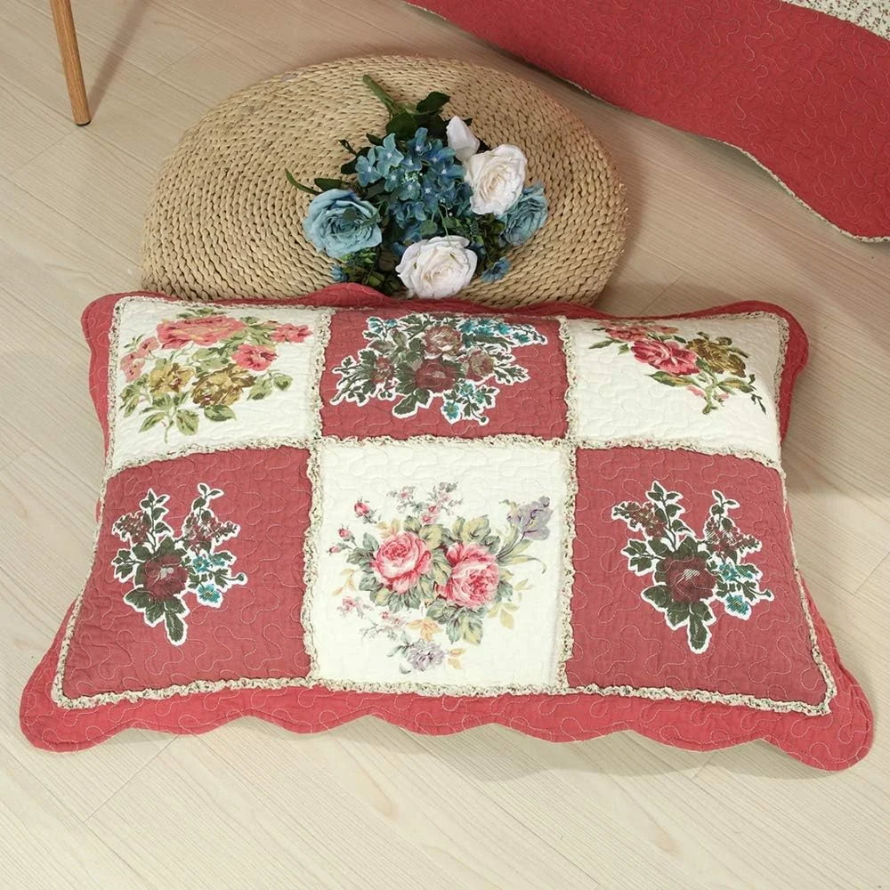 روتختی دو نفره طرح تکه دوزی، روتختی کینگ سایز پنبه ای، ست روتختی و روبالشتی روتختی دو نفره طرح تکه دوزی، روتختی کینگ سایز پنبه ای، ست روتختی و روبالشتی