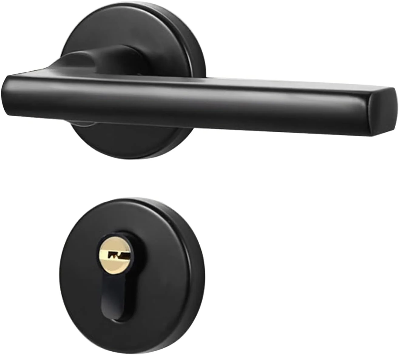 دستگیره اهرمی درب داخلی MARSTARKAVY آلیاژ آلومینیوم سنگین با قفل برای اتاق خواب، امنیت کمد