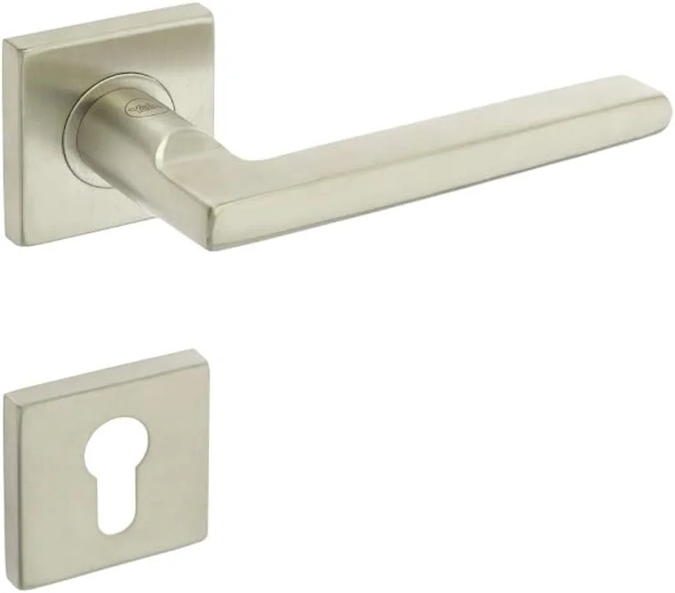 دستگیره درب استیل دکوراتیو ییل AISI 304 به همراه رزت، طرح مارتینا، پرداخت استیل پولیش شده دستگیره درب استیل دکوراتیو ییل AISI 304 به همراه رزت، طرح مارتینا، پرداخت استیل پولیش شده