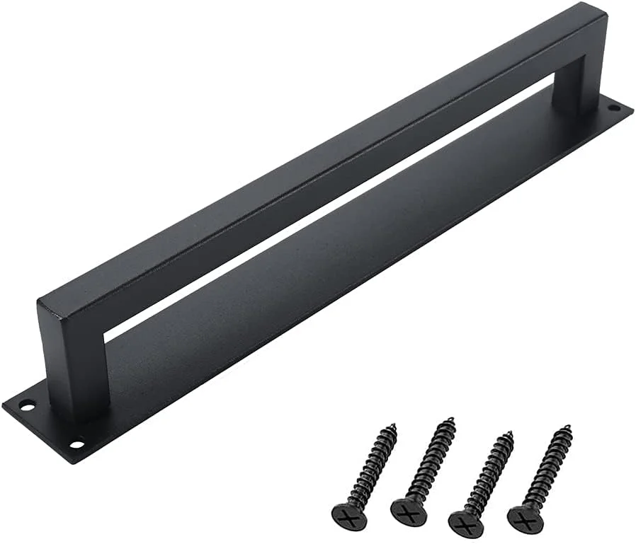 دستگیره درب انبار مستطیلی فولادی سنگین K10 - 30 سانتی متر - مشکی مات دستگیره درب انبار مستطیلی فولادی سنگین K10 - 30 سانتی متر - مشکی مات