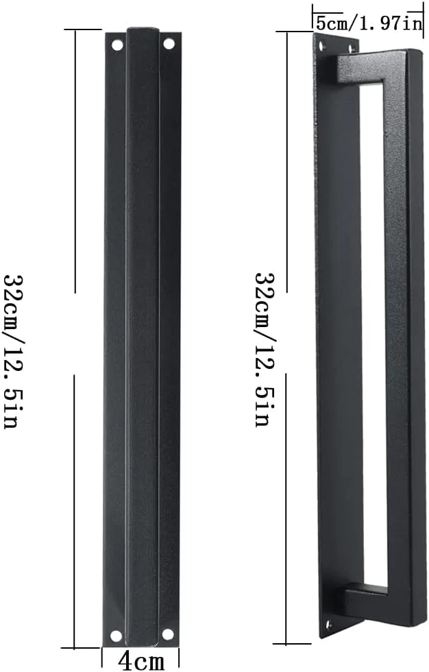 دستگیره درب انبار مستطیلی فولادی سنگین K10 - 30 سانتی متر - مشکی مات دستگیره درب انبار مستطیلی فولادی سنگین K10 - 30 سانتی متر - مشکی مات
