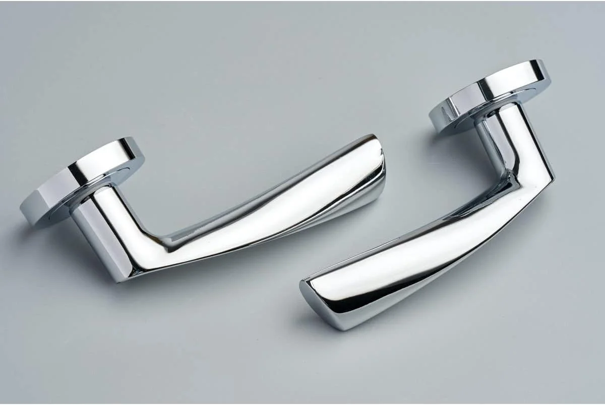 دستگیره اهرمی در مدل Marvel - طراحی مدرن - کروم براق - یک جفت - شامل اتصالات - مناسب برای استفاده داخلی دستگیره اهرمی در مدل Marvel - طراحی مدرن - کروم براق - یک جفت - شامل اتصالات - مناسب برای استفاده داخلی