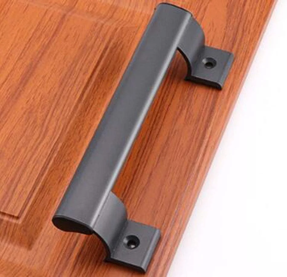 دستگیره درب کشویی بالکن آلیاژ آلومینیوم خاکستری YUM KAFENDA، دستگیره درب انبار کشویی، دستگیره درب باغ، دستگیره نصب شده جانبی با پیچ های نصب