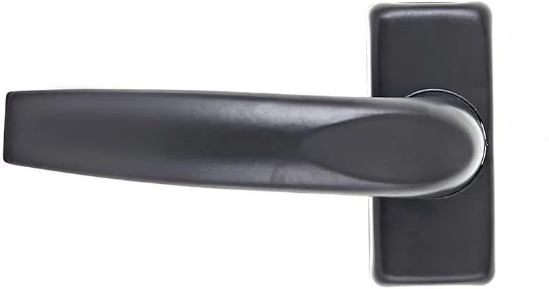 دستگیره درب آلومینیومی حسنات اسنشیالز، دو سوراخ، مناسب برای دفاتر، سرویس بهداشتی پیش ساخته، شیک و مدرن، یک جفت (مشکی)