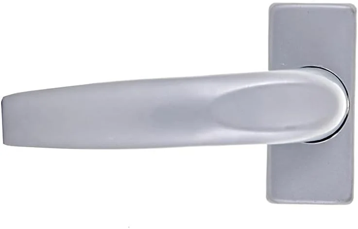 دستگیره درب آلومینیومی حسنات اسنشیالز، دو سوراخ، مناسب برای دفاتر، سرویس بهداشتی پیش ساخته، شیک و مدرن، یک جفت (نقره ای)