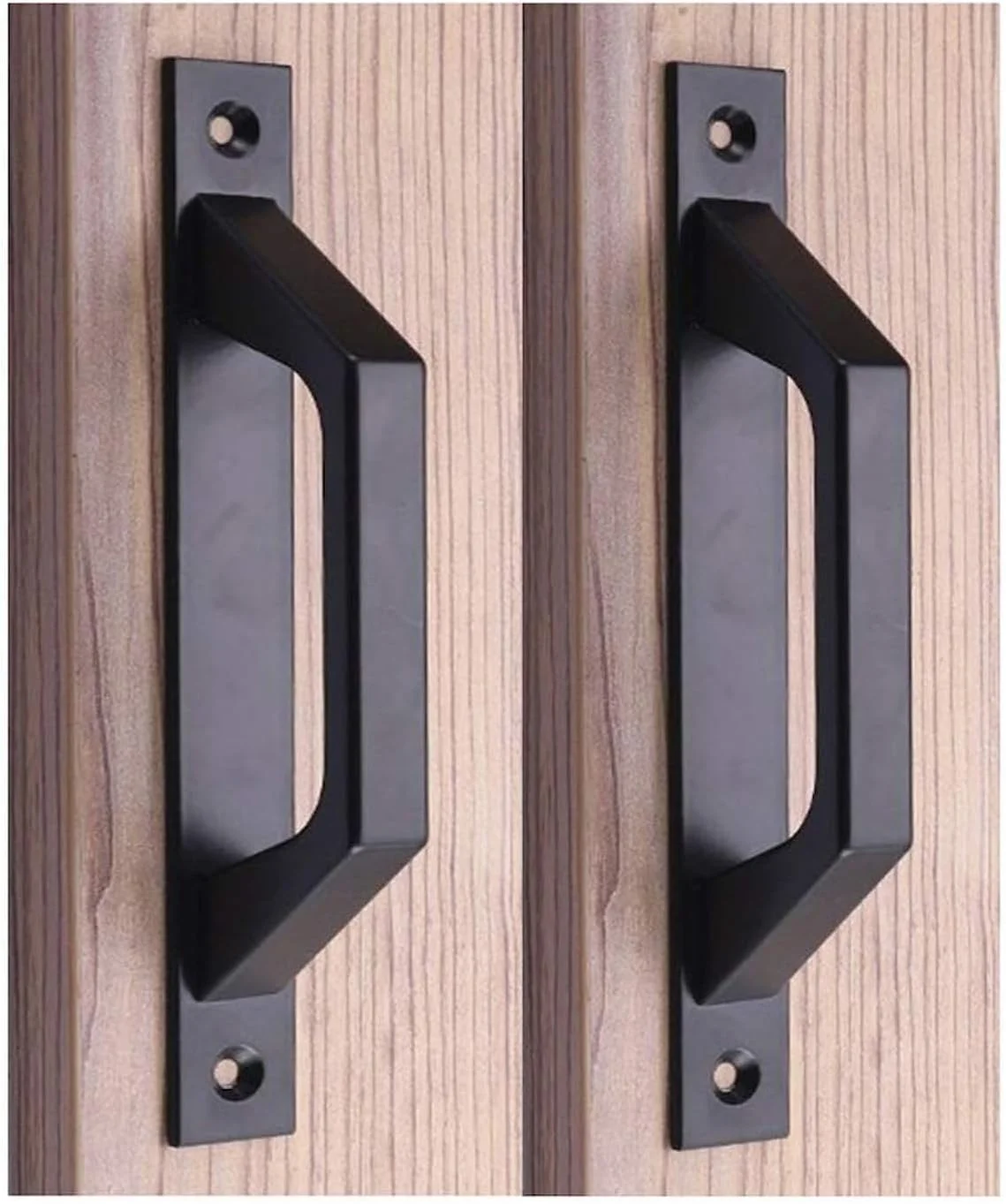 دو عدد دستگیره درب کشویی مدرن 20 سانتی متری دستگیره درب چوبی مشکی مات