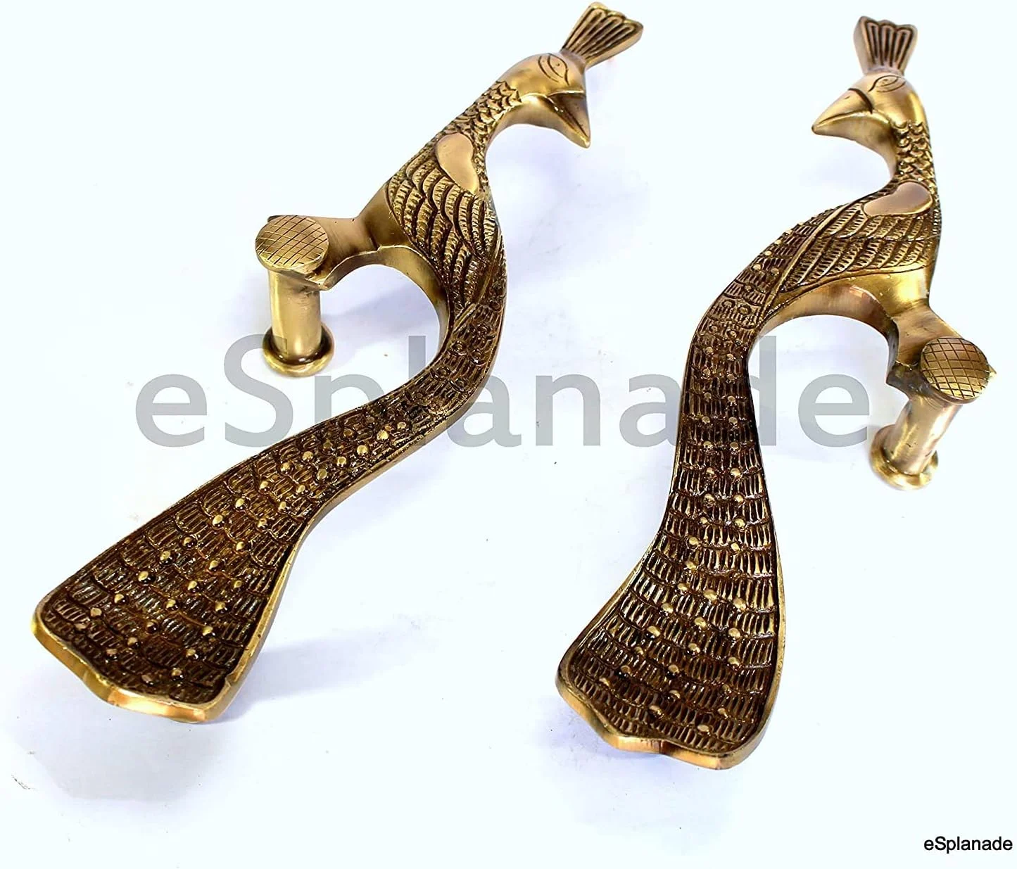 ای اسپلناد - جفت دستگیره درب برنجی طرح دار (2 عدد) | ست دستگیره | دکور درب | دستگیره کشویی