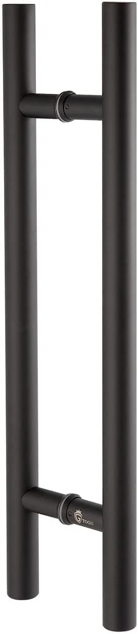 دستگیره درب استیل ضد زنگ کششی 60 سانتی متری، فاصله سوراخ تا سوراخ 45 سانتی متر / دستگیره درب انبار / دستگیره شیشه ای، روکش مشکی مات