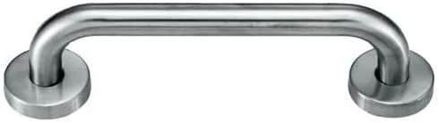 دستگیره درب نوع D استیل ضد زنگ 19 میلی متری Robustline برای درب ورودی، تجاری، اداری، فروشگاهی، ست دستگیره درب چوبی (350 میلی متر)