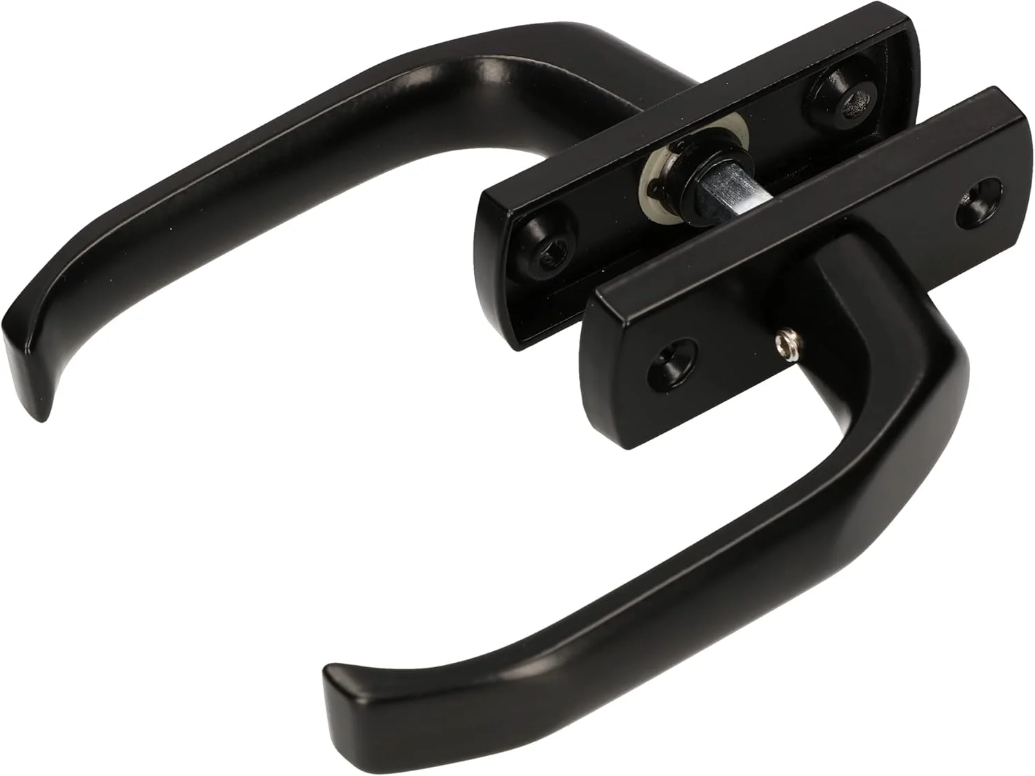 ست دستگیره در کوتارباو، 125 میلی متر، مشکی، به همراه پلاک کوتاه و زبانه چهارگوش برای سیلندر پروفیل