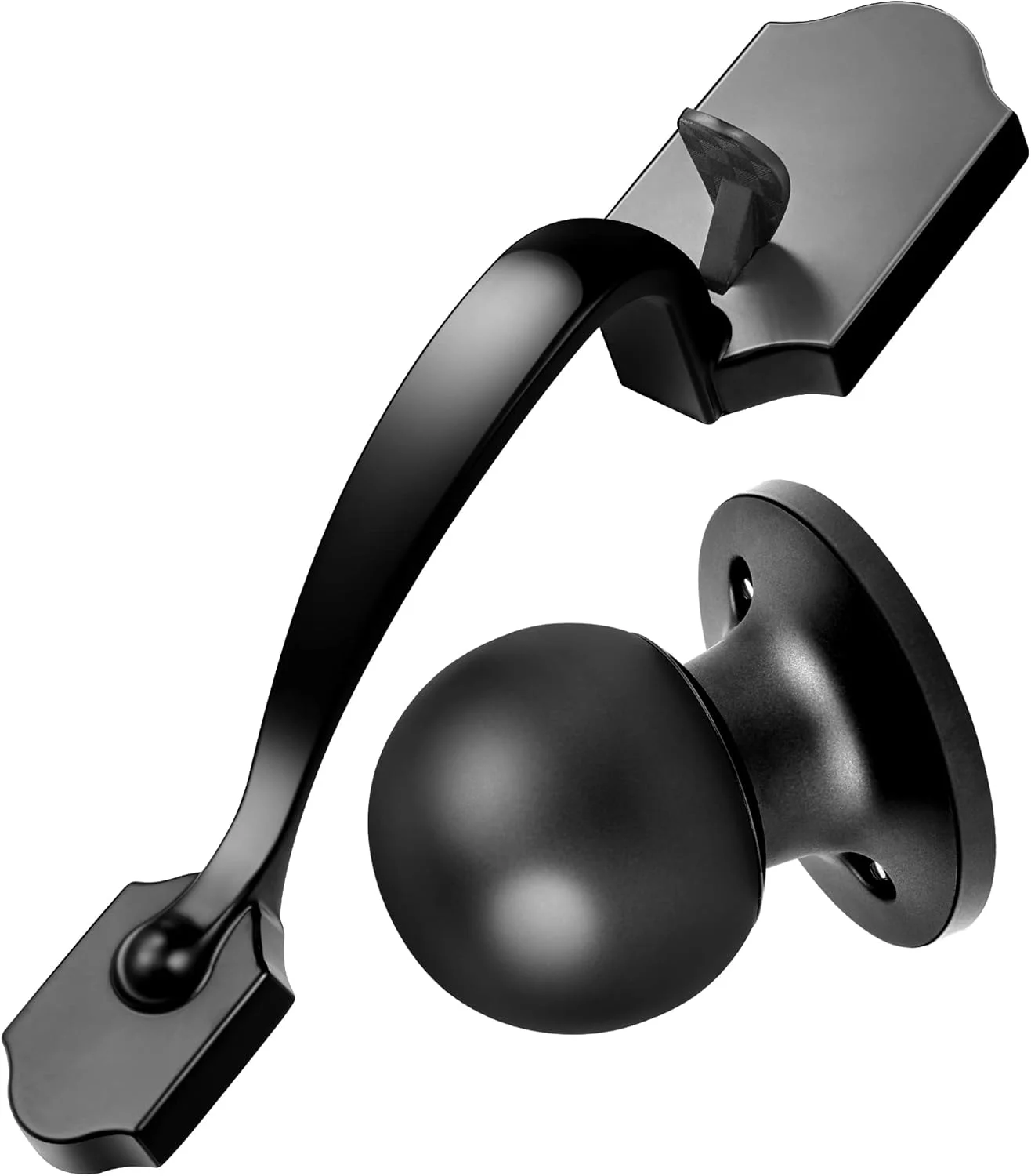 دستگیره درب ورودی Motovecor با دستگیره Cove برای درب های راست و چپ، قفل ورودی داخلی و خارجی، مشکی مات