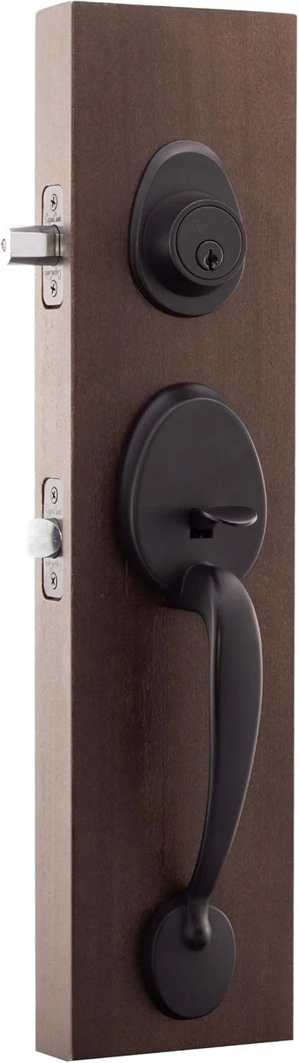 دستگیره ورودی مدل مدرن اواسط قرن Copper Creek CZ2610XEK-BC به رنگ مشکی با دستگیره تخم مرغی داخلی دستگیره ورودی مدل مدرن اواسط قرن Copper Creek CZ2610XEK-BC به رنگ مشکی با دستگیره تخم مرغی داخلی