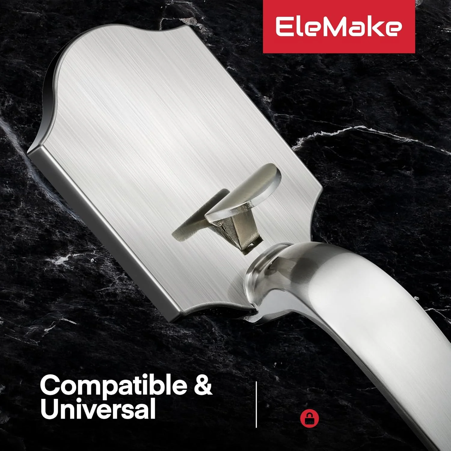 دستگیره ورودی نیمه پایینی Voltstorm با دستگیره گرد - دستگیره درب جلو قفل درب استیل ضد زنگ 304 نقره ای