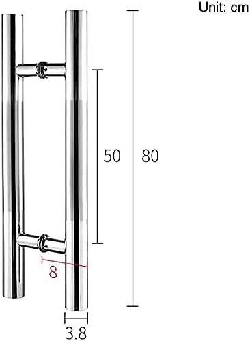 دستگیره درب شیشه ای استیل، دستگیره های درب کشویی اداری تجاری لوله ای، سخت افزار ست دستگیره درب در 10 سایز