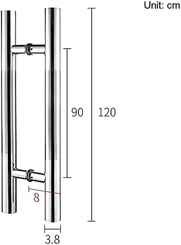دستگیره درب استیل ضد زنگ برای درب های شیشه ای، تجاری، اداری، کشویی در 10 سایز مختلف به همراه لوازم جانبی
