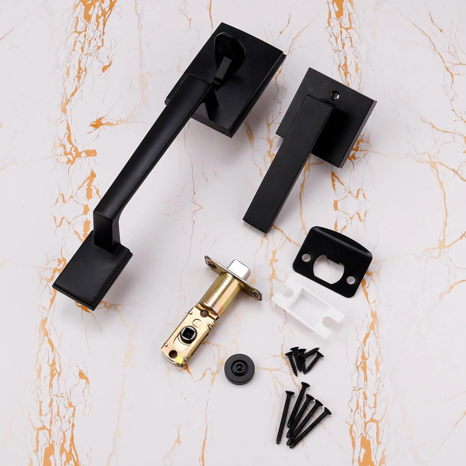 دستگیره درب ورودی مشکی گاسکنور، دستگیره درب برگشت پذیر با روکش مشکی، ست دستگیره درب ورودی بدون کلید برای درب های راست بازشو یا چپ بازشو دستگیره درب ورودی مشکی گاسکنور، دستگیره درب برگشت پذیر با روکش مشکی، ست دستگیره درب ورودی بدون کلید برای درب های راست بازشو یا چپ بازشو