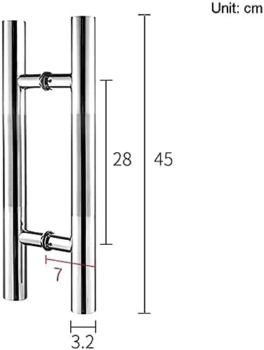 دستگیره درب شیشه ای استیل، دستگیره های درب کشویی اداری تجاری، ست سخت افزاری دستگیره درب در 10 سایز