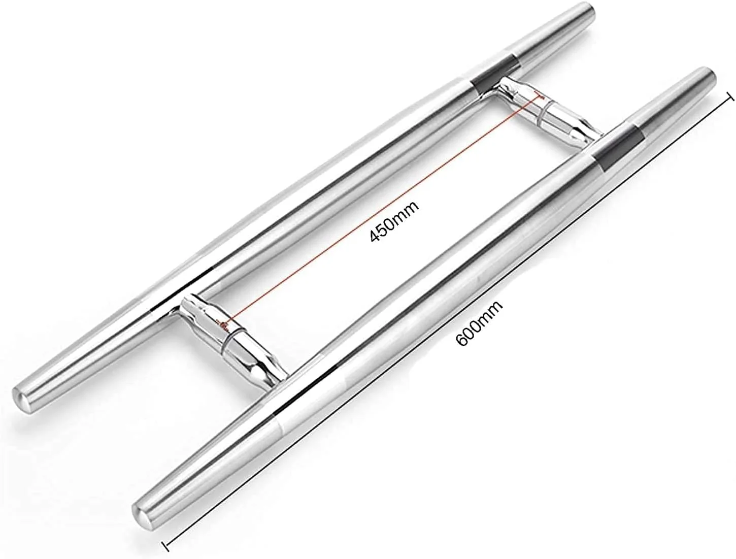 دستگیره درب، دستگیره های تیز برای درب ها، دستگیره درب با عملکرد بالا ساخته شده از فولاد ضد زنگ، دستگیره شیشه ای دو طرفه، محافظت در برابر زنگ زدگی، 3 سایز