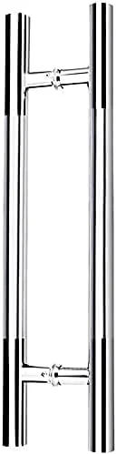 دستگیره درب استیل ضد زنگ برس خورده، دستگیره فشاری-کششی درب اداری/دستگیره درب چوبی منزل/دستگیره درب کشویی شیشه ای فروشگاه، 7 سایز