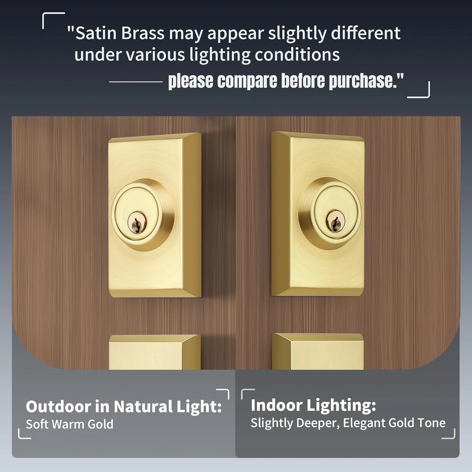 دستگیره طلایی مات Gaurqiah، دستگیره ورودی درب جلو با دوام و قفل زبانه دار، مناسب برای درب های بیرونی، دستگیره سیلندر تکی برگشت پذیر برای سمت راست و چپ، رنگ برنجی ساتن دستگیره طلایی مات Gaurqiah، دستگیره ورودی درب جلو با دوام و قفل زبانه دار، مناسب برای درب های بیرونی، دستگیره سیلندر تکی برگشت پذیر برای سمت راست و چپ، رنگ برنجی ساتن