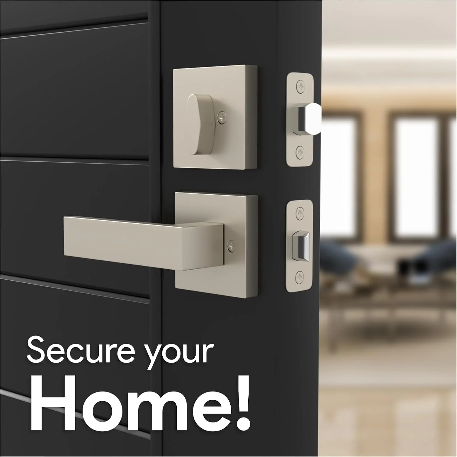 دستگیره های بزرگ - دستگیره درب ورودی توبل با روکش نیکل ساتن - دستگیره تک سیلندر با اهرم برای درب های ورودی و جلویی - دستگیره های مدرن درب برای درب های چپ و راست دستگیره های بزرگ - دستگیره درب ورودی توبل با روکش نیکل ساتن - دستگیره تک سیلندر با اهرم برای درب های ورودی و جلویی - دستگیره های مدرن درب برای درب های چپ و راست