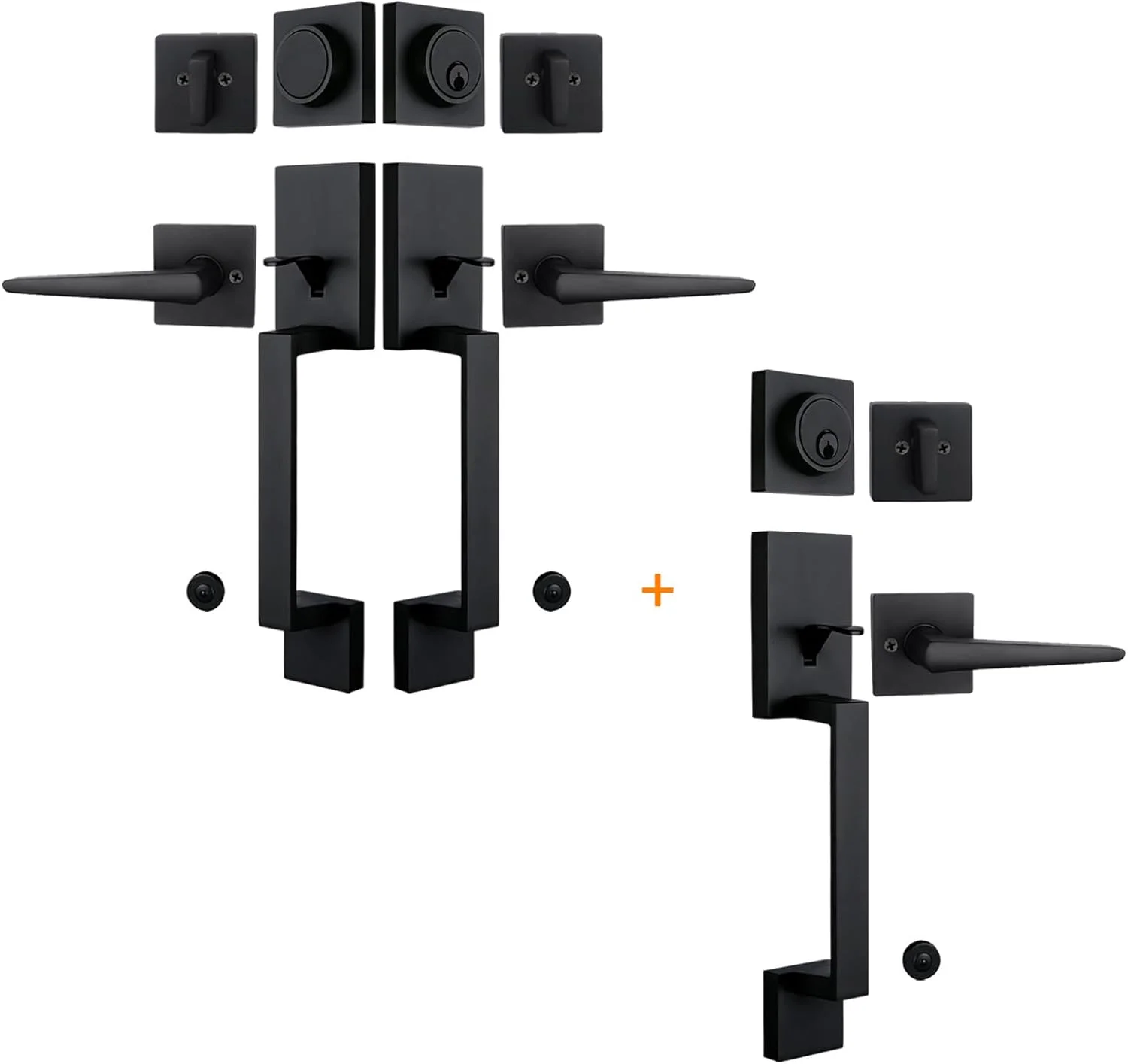 ست دستگیره ورودی درب جلو مدل NEWBANG، مشکی مات (یک عدد کلیدخور و یک عدد کلیدخور و غیرفعال) ست دستگیره ورودی درب جلو مدل NEWBANG، مشکی مات (یک عدد کلیدخور و یک عدد کلیدخور و غیرفعال)