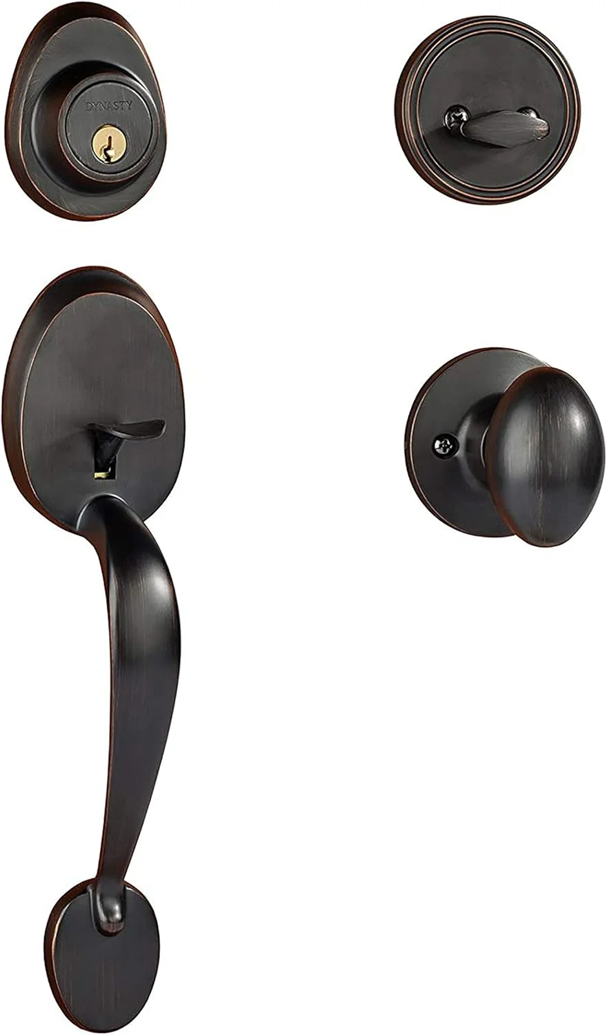 دستگیره درب ورودی مدل کلورادو Dynasty Hardware COL-ASP-100-12P، رنگ برنز روغنی ساییده شده با دستگیره آسپن دستگیره درب ورودی مدل کلورادو Dynasty Hardware COL-ASP-100-12P، رنگ برنز روغنی ساییده شده با دستگیره آسپن