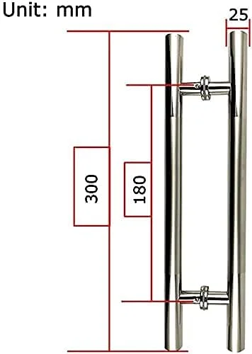 دستگیره ضخیم درب شیشه ای / دستگیره درب چوبی / دستگیره کشویی از جنس استیل ضد زنگ 304 - ست سخت افزاری دستگیره درب در 14 سایز