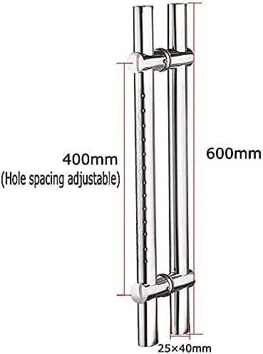 دستگیره درب - فاصله سوراخ قابل تنظیم، دستگیره درب شیشه ای کشویی تجاری از جنس استنلس استیل، دستگیره فشاری-کششی درب، دستگیره درب چوبی، دستگیره درب انبار، 5 طول