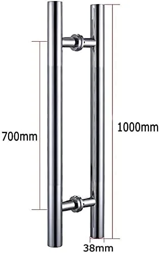 دستگیره درب تجاری شیشه ای، قطر 38 میلی متر لوله گرد استیل ضد زنگ دستگیره فشاری-کششی درب/دستگیره درب چوبی/دستگیره درب انبار/دستگیره درب حمام، 8 سایز(سایز: دستگیره درب تجاری شیشه ای، قطر 38 میلی متر لوله گرد استیل ضد زنگ دستگیره فشاری-کششی درب/دستگیره درب چوبی/دستگیره درب انبار/دستگیره درب حمام، 8 سایز(سایز: