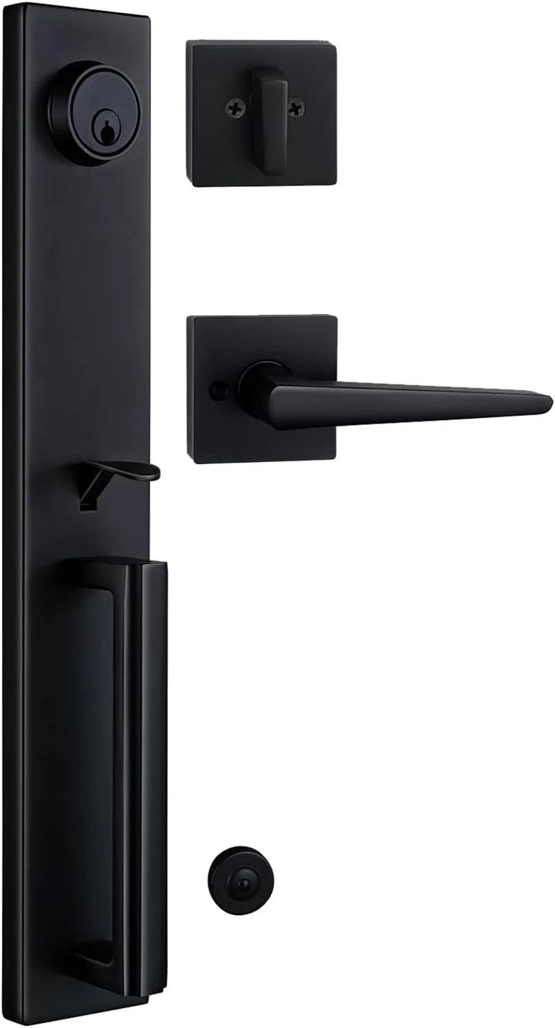 دستگیره در ورودی دوتایی مشکی آهنی TMC