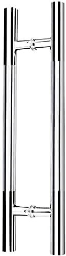 دستگیره درب استیل ضد زنگ برس خورده برای درب شیشه ای، دستگیره فشاری-کششی اداری/دستگیره درب چوبی منزل/دستگیره درب کشویی شیشه ای فروشگاه، 50x30 سانتی متر