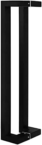 دستگیره درب شیشه ای کشویی-فشاری لوله مربعی استیل ضد زنگ تجاری و سنگین، روکش مشکی مات - ست دستگیره درب در 5 سایز دستگیره درب شیشه ای کشویی-فشاری لوله مربعی استیل ضد زنگ تجاری و سنگین، روکش مشکی مات - ست دستگیره درب در 5 سایز