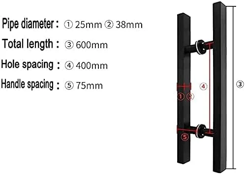 دستگیره درب استیل ضد زنگ سنگین، لوله مربعی، دستگیره فشاری-کششی تجاری/دستگیره درب شیشه ای/دستگیره کشویی درب انبار، مشکی/نقره ای - 6 سایز، مشکی-600 * 400 میلی متر دستگیره درب استیل ضد زنگ سنگین، لوله مربعی، دستگیره فشاری-کششی تجاری/دستگیره درب شیشه ای/دستگیره کشویی درب انبار، مشکی/نقره ای - 6 سایز، مشکی-600 * 400 میلی متر