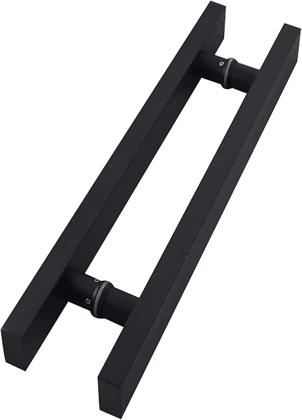 دستگیره درب استیل ضد زنگ سنگین، دستگیره درب کشویی، دستگیره درب چوبی تجاری، دستگیره درب شیشه ای اداری، نصب با پیچ، ست دستگیره درب مشکی، مشکی - 400 * 600 میلی متر