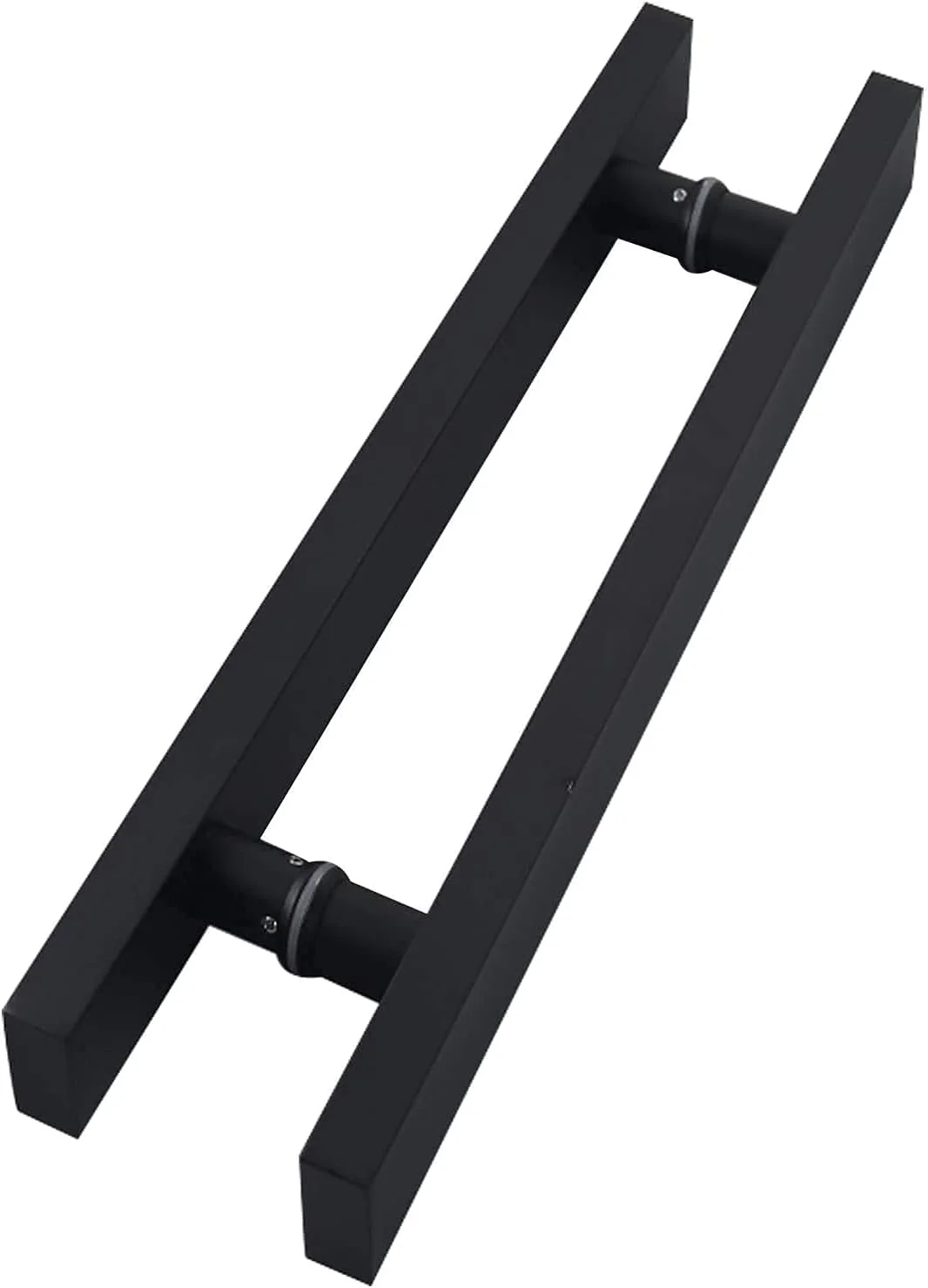 دستگیره درب استیل ضد زنگ سنگین، دستگیره درب کشویی، دستگیره درب چوبی تجاری، دستگیره درب شیشه ای اداری، نصب با پیچ، ست دستگیره درب مشکی، مشکی - 400 * 600 میلی متر