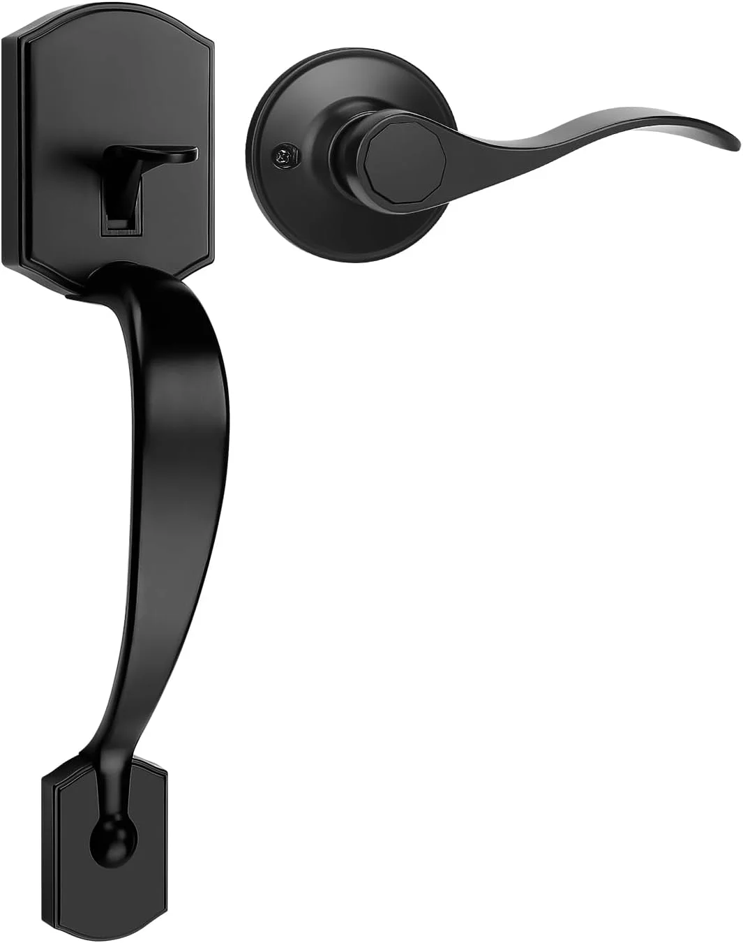 دستگیره درب ورودی اصلی تینوا، روکش مشکی، قابل برگشت برای سمت راست و چپ