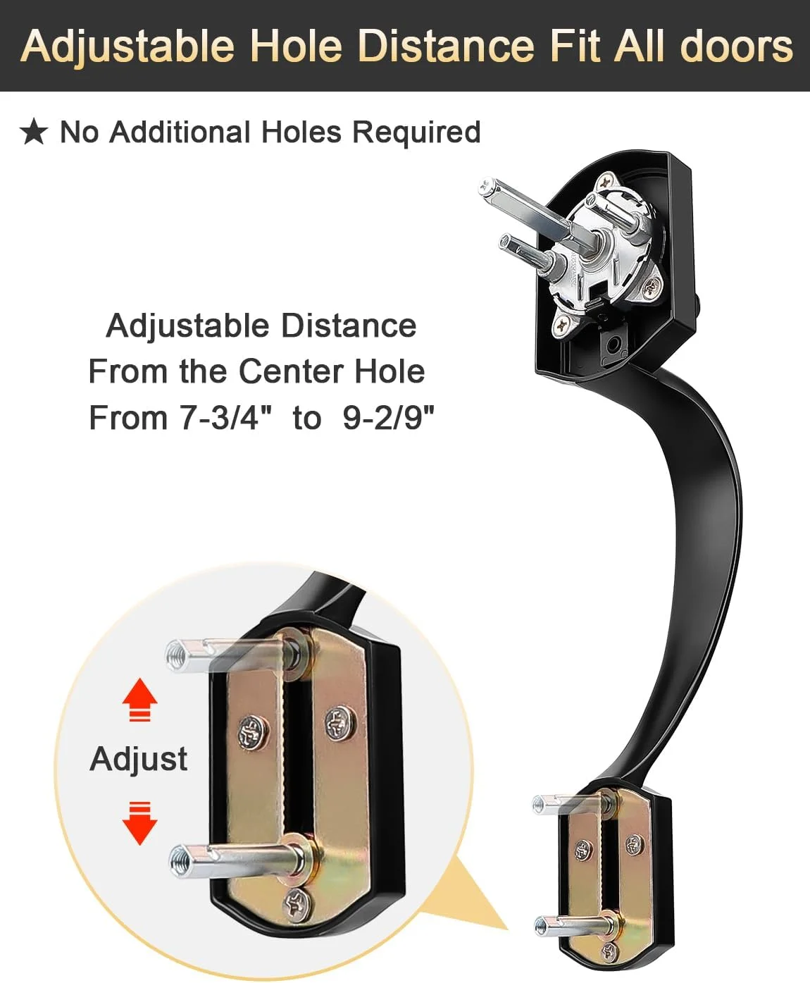 دستگیره درب ورودی اصلی تینوا، روکش مشکی، قابل برگشت برای سمت راست و چپ دستگیره درب ورودی اصلی تینوا، روکش مشکی، قابل برگشت برای سمت راست و چپ