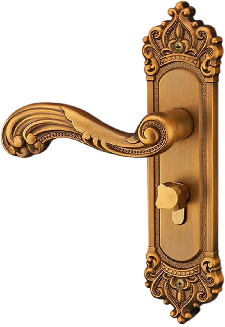 دستگیره درب قفل زبانه ای قدیمی و کلاسیک مناسب درب های داخلی و اتاق خواب