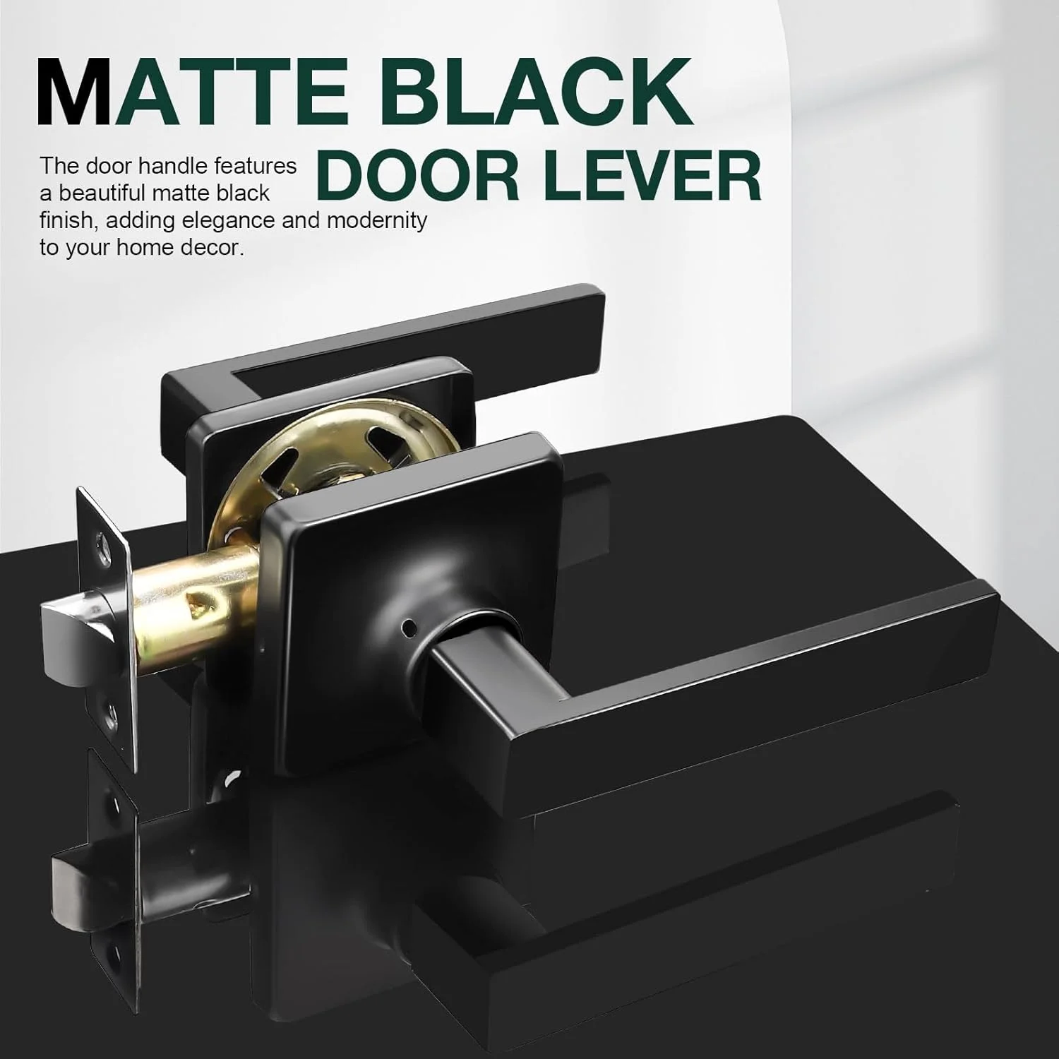 گوبکور، دستگیره اهرمی درب راهرو، مشکی مات، ست دستگیره درب داخلی بدون کلید، دستگیره مربعی مشکی سخت افزار درب گوبکور، دستگیره اهرمی درب راهرو، مشکی مات، ست دستگیره درب داخلی بدون کلید، دستگیره مربعی مشکی سخت افزار درب