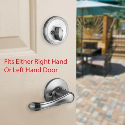 دستگیره درب ورودی دنور Dynasty Hardware مدل DEN-VAI-100-15 با اهرم ویل، روکش نیکل ساتن