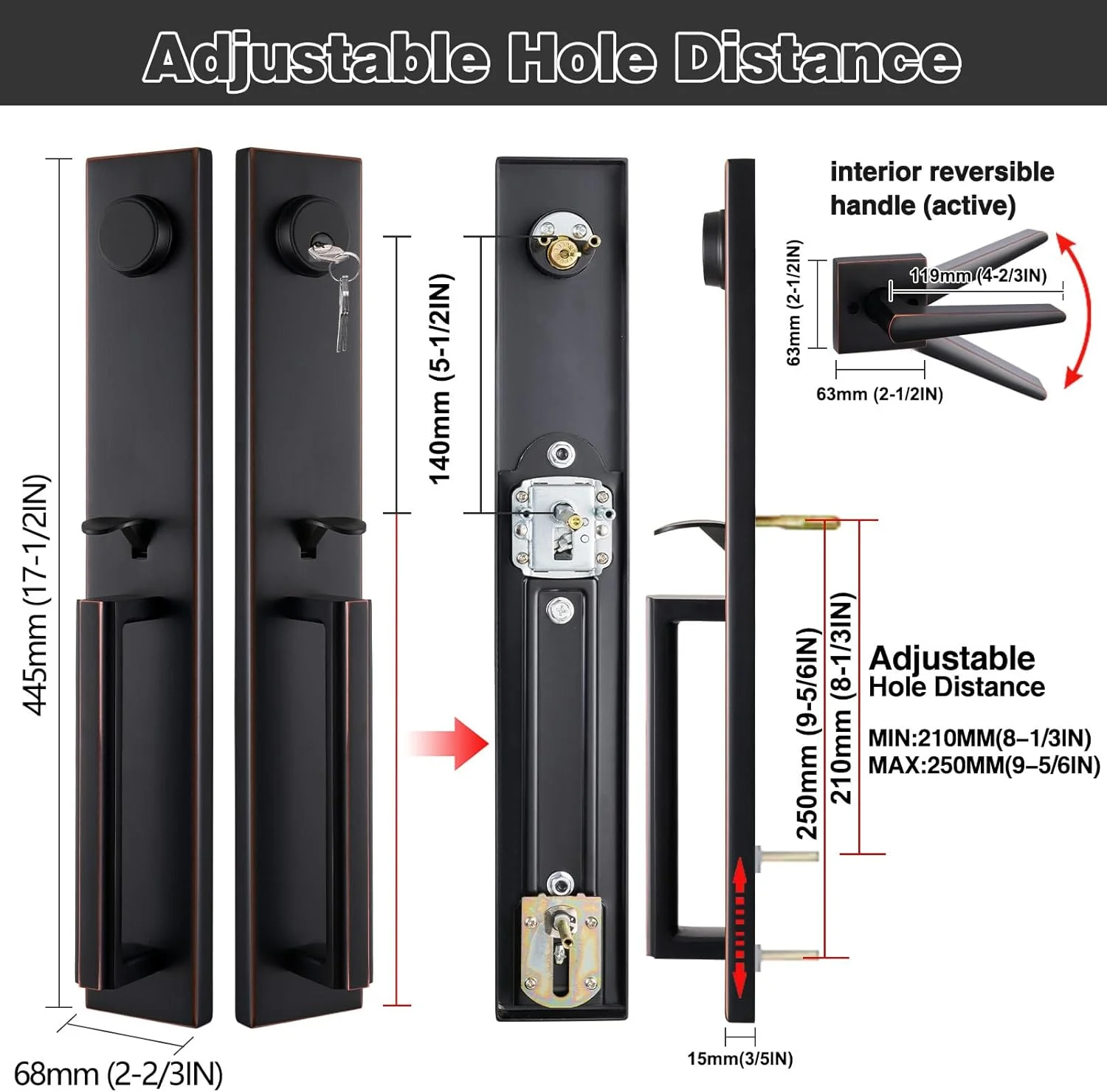 دستگیره دوتایی درب ورودی NEWBANG با روکش برنزی عتیقه و دستگیره بیضی شکل (دستگیره ورودی کلیدی و ست دستگیره غیرفعال)، MDHST201610B-SET-BR-1… دستگیره دوتایی درب ورودی NEWBANG با روکش برنزی عتیقه و دستگیره بیضی شکل (دستگیره ورودی کلیدی و ست دستگیره غیرفعال)، MDHST201610B-SET-BR-1…