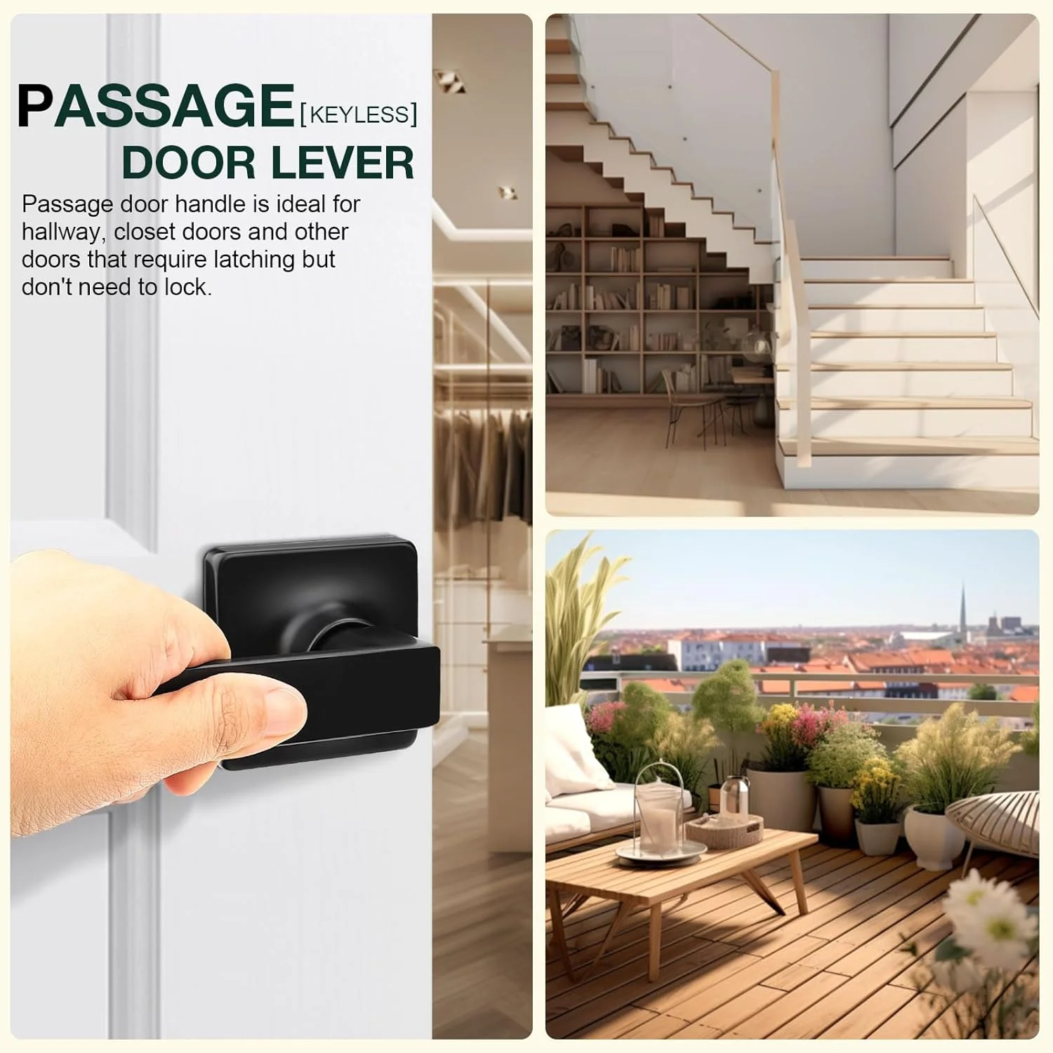 گوبکور، دستگیره اهرمی درب راهرو، مشکی مات، ست دستگیره درب داخلی بدون کلید، دستگیره مربعی مشکی سخت افزار درب گوبکور، دستگیره اهرمی درب راهرو، مشکی مات، ست دستگیره درب داخلی بدون کلید، دستگیره مربعی مشکی سخت افزار درب