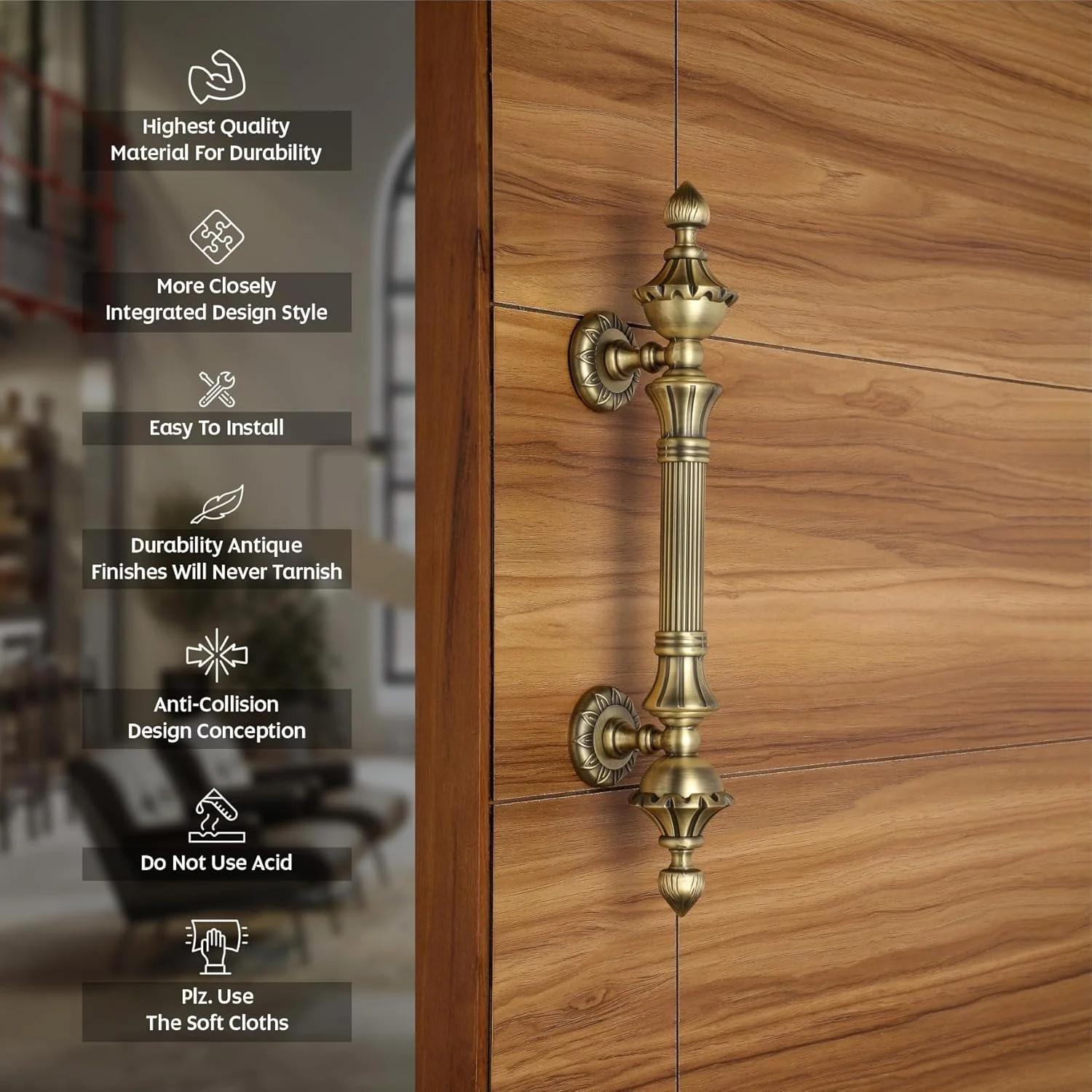 دستگیره در مدل لوتوس لاپو مناسب برای درب ورودی | دستگیره درب ورودی | دستگیره درب | آلیاژ روی (تک عددی) پرداخت آنتیک دستگیره در مدل لوتوس لاپو مناسب برای درب ورودی | دستگیره درب ورودی | دستگیره درب | آلیاژ روی (تک عددی) پرداخت آنتیک