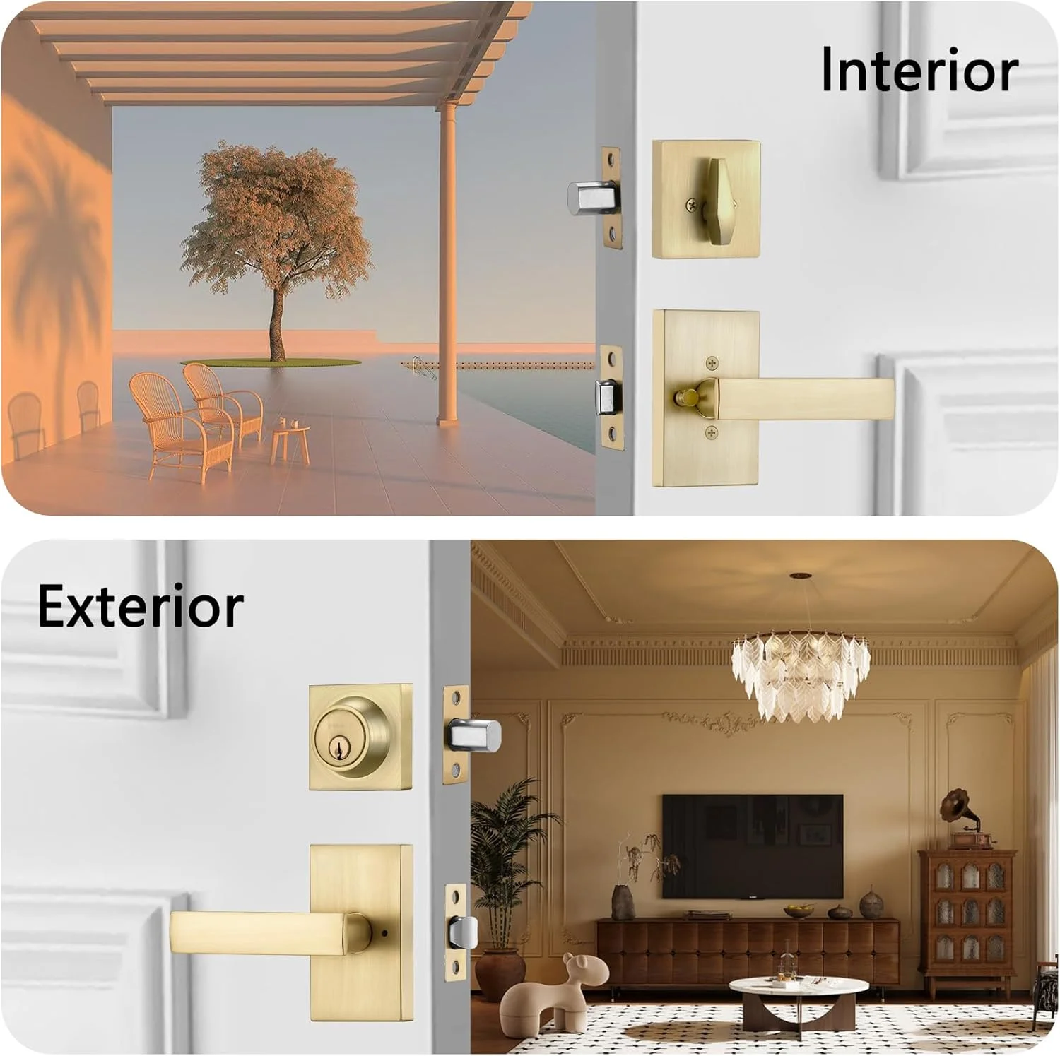 دستگیره درب ورودی برنجی ساتن NCSEN، دستگیره درب جلو با قفل، دستگیره درب ورودی سنگین دستگیره درب ورودی برنجی ساتن NCSEN، دستگیره درب جلو با قفل، دستگیره درب ورودی سنگین